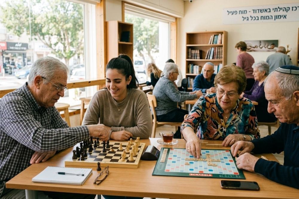 קבוצה של אנשים משחקים משחקי זיכרון