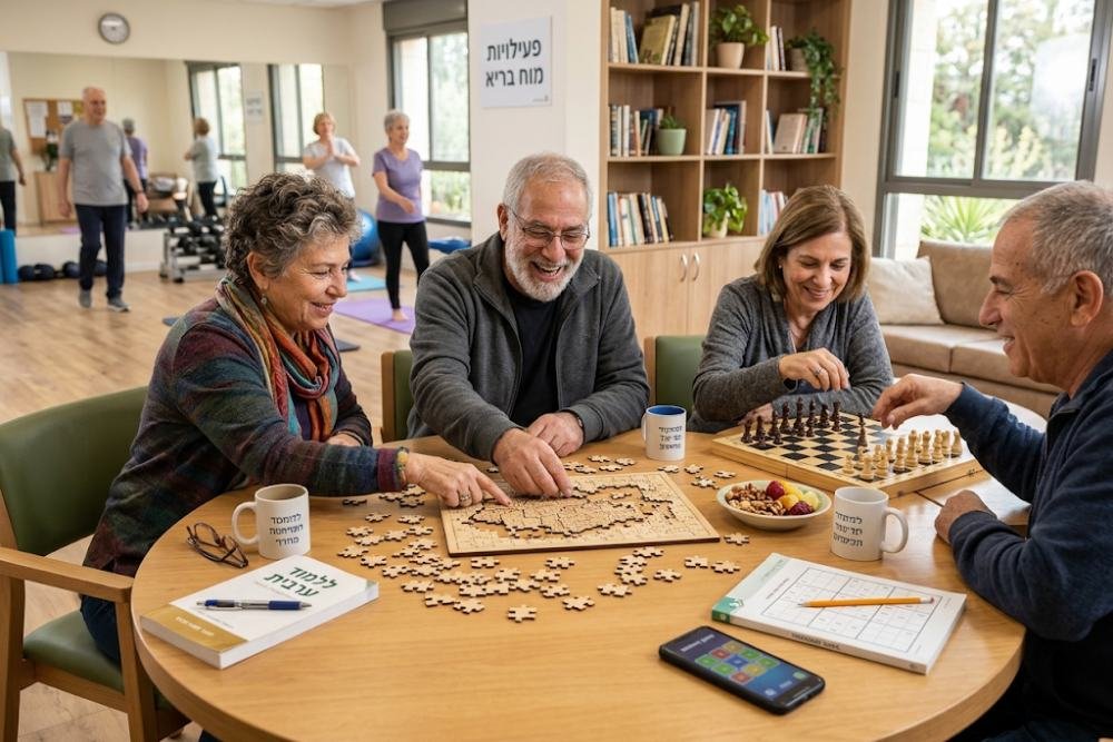 קבוצת אנשים משחקים משחקי חשיבה